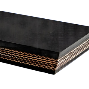 工业可调耐高温黑色橡胶输送带不锈钢棉帆布EP400型号坡道 - Product Image 4