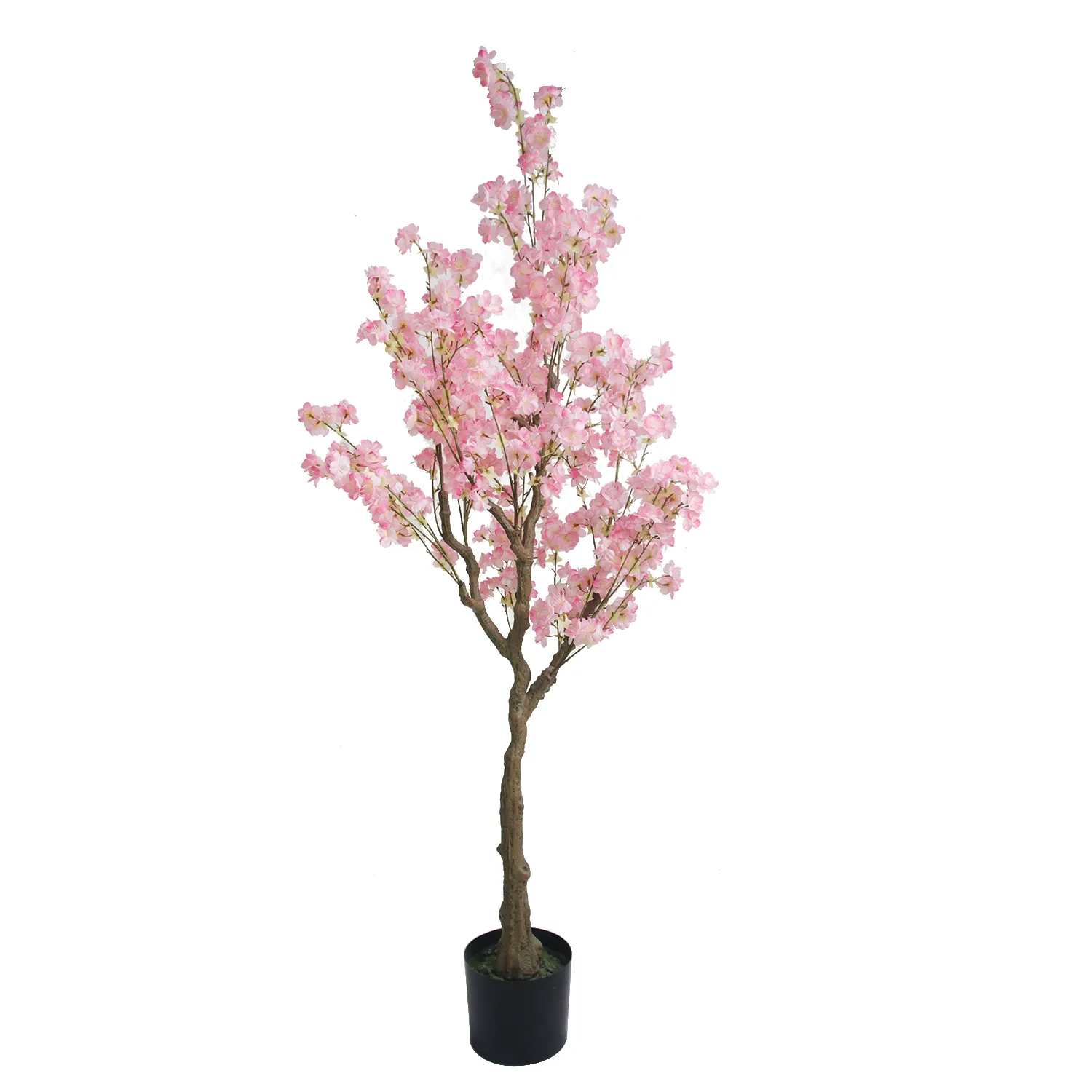 フェスティバルの結婚式の装飾リアルな鮮やかな人工ピンクの桜盆栽フラワーツリー