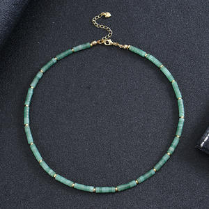 เครื่องประดับชายหาดพลอยสีเทอร์ควอยส์เครื่องประดับสไตล์โบฮีเมียนสำหรับผู้หญิงสร้อยคอสเตนเลสสตีลจากหินธรรมชาติประดับกระดูกไหปลาร้า - Product Image 4