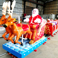 Jeux de carnaval de Noël Père Noël Mini train électrique Parc d'attractions Track Train à vendre