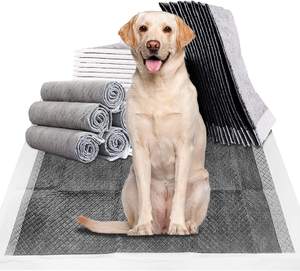 Almohadillas de Entrenamiento para Perros Desechables de Carbón Negro con Aroma, 22 * 23 cm, Fabricación de Fábrica - Product Image 1
