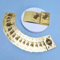 Cartes à jouer en papier plaqué or de haute qualité, logo gravé sur mesure avec étui en papier pour cadeau