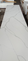 Plan de travail en quartz artificiel BOTON STONE moderne de 15 mm, découpe sur mesure, dalle blanche Calacatta, surface solide