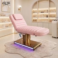 Table de massage électrique blanche personnalisée pour salon de beauté, chaise médicale de podologie, lit de traitement esthétique pour esthéticienne, soins du visage et extensions de cils