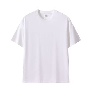 Nhật Bản 230 gram nặng cotton tinh khiết trắng giản dị Ngắn Tay Áo T-shirt của nam giới thời trang thương hiệu Vai Crew Neck rắn cơ sở của phụ nữ - Product Image 3