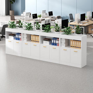 Meuble de séparation de bureau moderne avec jardinières, unité de rangement multi-compartiments durable pour la décoration et l'organisation de l'espace de travail - Product Image 1
