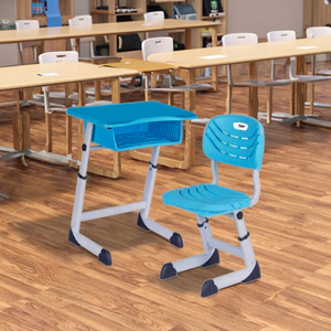 Hiện đại sinh viên duy nhất bàn với ghế nhựa thoải mái tiểu học kim loại đồ nội thất lớp học cho các trường học nhà văn phòng bệnh viện - Product Image 4