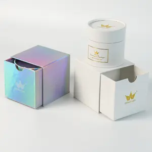 Matt Lamination Caja De Tubos Drawer Box Luxury Cajas Para Velas Candle Tube Packaging Boxes