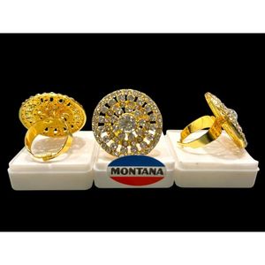 แหวนเพชรไมโครอเมริกันทรงกลมชุบทองมีสไตล์เหมาะสำหรับงานปาร์ตี้งานแต่งงานและสวมใส่ในชีวิตประจำวัน - Product Image 3