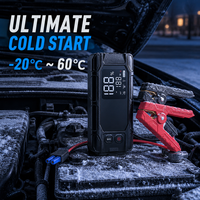 Démarreur de Voiture Portable Robuste 10L Essence, Charge Rapide PD 65W, Batterie d'appoint 20000mAh, Crête 3000A