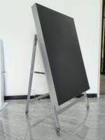 Écran d'affichage numérique mobile pliable LED en forme de A avec 4 roues P1.25-P2.5