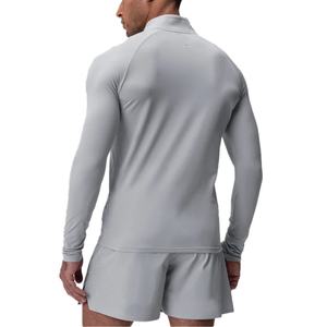 Camiseta Deportiva de Manga Larga de Nailon y Elastano con Estampado Personalizado OEM para Hombre, Camiseta Lisa Cómoda, Camiseta de Punto con Patrón Sólido - Product Image 2