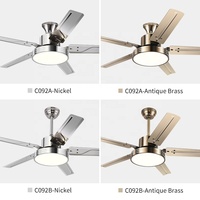 C055 Ventilador de techo de alta calidad de 48/52/56 PULGADAS con luz VENTILADOR FLY AGOTADO DC APP CONTROL