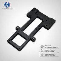 Komponen Panggung Linear Blok Penjepit Pin U-Slot Anodized Hitam yang Dibuat dengan Mesin CNC Presisi untuk Wafer Semikonduktor