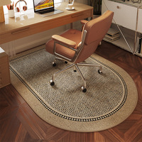 Tapis de protection de sol ultra-luxe de style médiéval pour chaise de bureau pivotante, antidérapant et résistant à l'usure, pour chambre et bureau