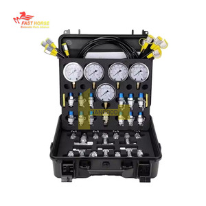 Kit de <span class=keywords><strong>test</strong></span> de 5 jauges Hangood 13 raccords de <span class=keywords><strong>test</strong></span> 14 connecteurs en T 5 tuyaux de <span class=keywords><strong>test</strong></span> Kit de jauge hydraulique d'excavatrice 1/10/25/40/60Mpa - Product Image 1