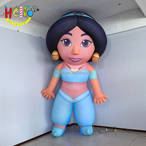 ตุ๊กตาเป่าลม LED รูปตัวการ์ตูนเด็กผู้หญิง มาสคอตเจ้าหญิงจัสมินเป่าลม พร้อมหางยาว - Product Image 2