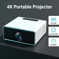Projecteur LED portable intelligent 1080P avec haut-parleur intégré, 700 lumens, pour cinéma maison et films en extérieur, distance de projection de 3 m