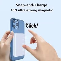 Cadeau d'Entreprise : Batterie Externe Magnétique Sans Fil Ultra-Fine 10000mAh ou 50000mAh Personnalisable pour iPhone 15 Pro Max