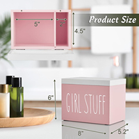 Décoration de salle de bain, boîte de rangement pour articles de toilette pour femmes