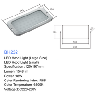 Lampe LED carrée pour hotte aspirante commerciale 220V, éclairage LED pour hotte, accessoires de hotte, fourniture directe d'usine
