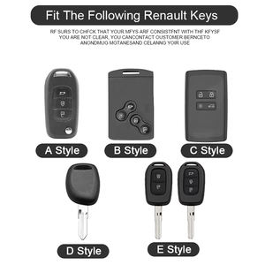 Pour Renault voiture clé couverture étui de protection convient <span class=keywords><strong>Clio</strong></span> Captur Megane Kadjar scénic 2015-2023 modèles conception porte-clés - Product Image 6