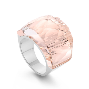 Nouvelle arrivée, bague tendance pour femme en acier inoxydable 316L plaqué or 18 carats, micro-pavé incrusté de cristaux multicolores - Product Image 4