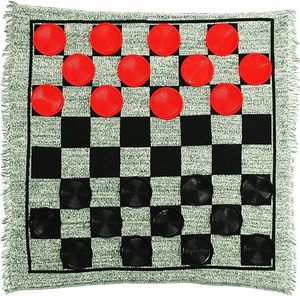 Jumbo Checkers, khổng lồ 3-in-1 Checkers trò chơi bảng Thảm trò chơi thiết lập, 2 người chơi - Product Image 1