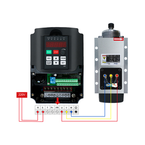 Envío Gratis a la UE, desde Polonia, Husillo Refrigerado por Aire de 1.5kw, 2.2kw, 3.5kw, 220V con Kit VFD, Motor de Husillo para Fresadora CNC - Product Image 3