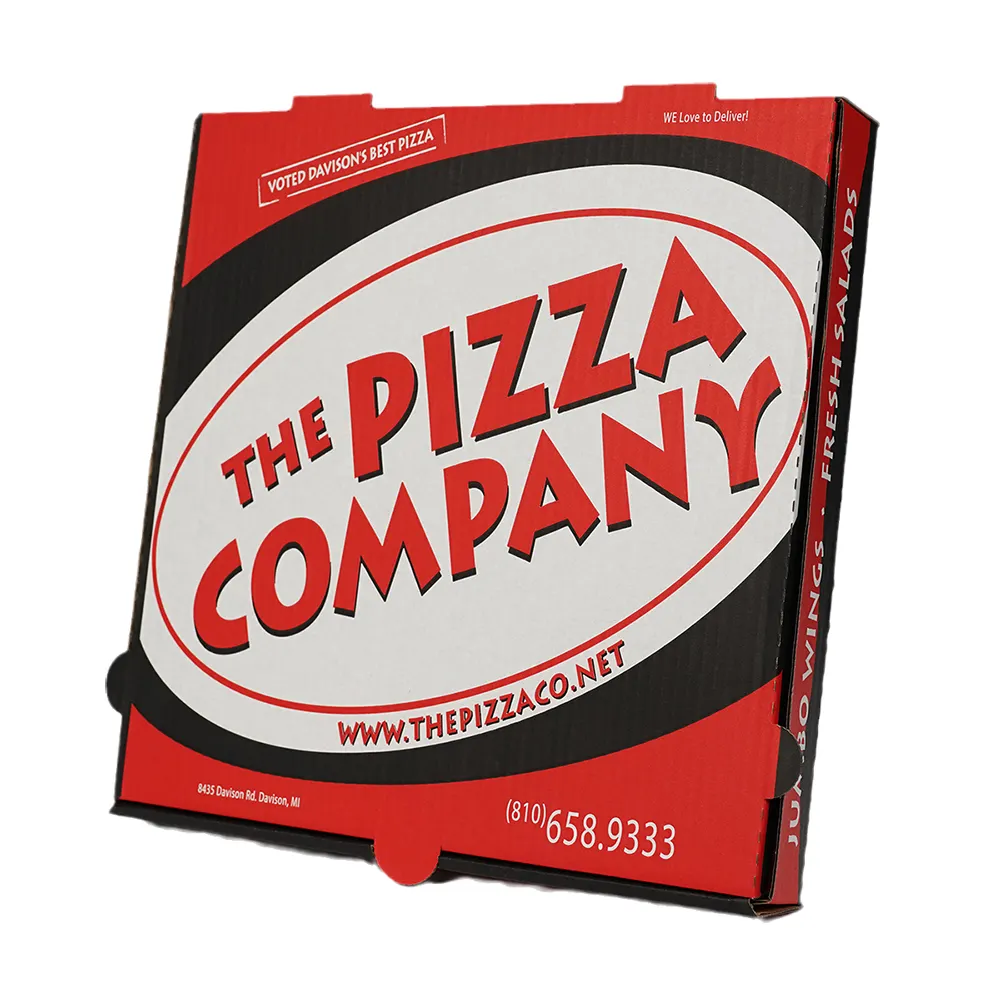 2023 Strong Factory Supply Supports Custom Pizza Boxes Clear Printing Cheap Kraft Paper Pizza Boxes