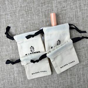 Fashion Organic Cotton Custom Logo Storage <b>Pouch</b> Bag with <b>Drawstring</b> for Cosmetic Gift - Product Image 6