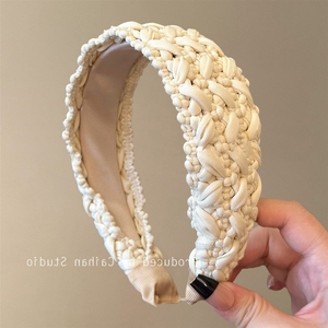 Diadema tejida Miss YAOYU <span class=keywords><strong>Fula</strong></span> ~ Estilo francés, para realzar el volumen del cráneo, color liso, suave y sencilla, para el cabello, ideal para viajes - Product Image 2