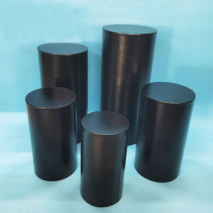 Piedistallo multicolore oro rosso lucido copertura in tessuto metallico piedistallo elastico coperture cilindriche bianche per la decorazione della festa - Product Image 5