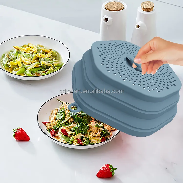 Food Grade Fresh-Keeping Transparent Splatter Plate Oven Lid heating splash-proof Food Dish Silicone Microwave Cover