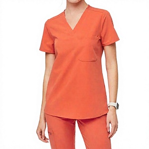 Hot Sale Custom Summer <b>Scrubs</b> Uniforms Women Suit Spandex Non Woven High Quality Silk Screen OEM Service Hospital <b>Scrub</b> <b>Sets</b> - Product Image 1