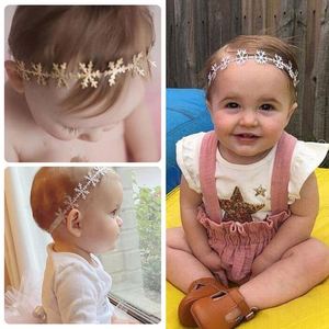 Diadema elástica ajustable para bebé con diseño de copo de nieve hueco y luna llena, de aleación con pedrería, estilo navideño europeo-americano, YUSE - Product Image 2