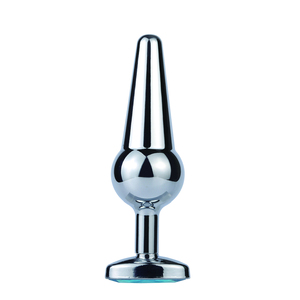 Wholesale Sterling Steel Gem <strong>Anal</strong> Plug <strong>Straight</strong> D Oval Design for Enhanced Sex Stainless Sex Toy - Product Image 3