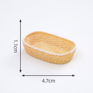 Творческая квадратная Современная имитация ротанга бамбуковая тканая корзина для хранения DIY аксессуары для украшения мини-съемки декорации маленькие - Product Image 6