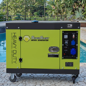เครื่องกำเนิดไฟฟ้าดีเซลแบบเงียบ ขนาด 3kva 5kva 8kva 10kva ลดราคา 6 สูบ ระบายความร้อนด้วยน้ำ 110/220/380V ATS 50/60Hz สตาร์ทอัตโนมัติ รองรับแรงดันไฟฟ้า 480V - Product Image 1