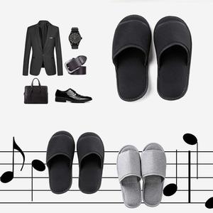 Custom bedroom close toe linen <span class=keywords><strong>hotel</strong></span> slippers men bedroom slippers - Product Image 6