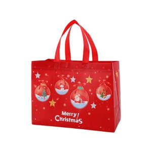 Sacs fourre-tout de Noël grande capacité, pliables, en non-tissé, pour emballages de fêtes - Product Image 5