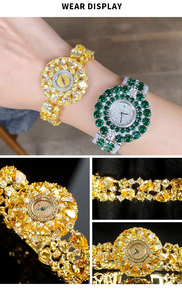 Relojes de cuarzo de alta calidad para mujer, correa de reloj de joyería, reloj de cuarzo de diamante Nano espinela con incrustaciones de plata - Product Image 4