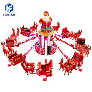 Parc d'attraction 16 places thème de Noël auto-contrôle avion enfants jeu enfants manèges à vendre - Product Image 2