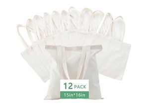 Tas Kanvas Katun Reusable Promosi OEM ODM 6oz 8oz Custom, Tas Belanja Polos Kosong - Product Image 5