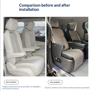 Sedili <span class=keywords><strong>VIP</strong></span> in Pelle PU per Auto e Aviazione, per Buick GL8, Mercedes-Benz V-Class V260, Alphard, Vito, Montaggio a Pavimento per Terza Fila - Product Image 4