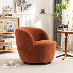 Chaise d'appoint de loisirs moderne nordique chaise de baril de tissu rembourrée petit <span class=keywords><strong>fauteuil</strong></span> de l'espace pour les meubles d'hôtel de salon - Product Image 1