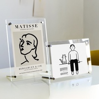 Support de table en acrylique écologique de style romantique avec impression numérique pour la décoration de la maison, support de bureau et porte-photo