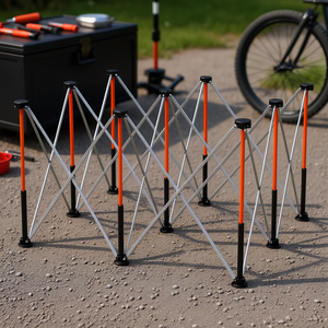 Banc de travail pliable portable 4,15 x 4,15 pieds, capacité de 3500 lb, établi métallique repliable pour réparation de vélos mobiles - Product Image 2