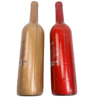 Impression personnalisée directement en usine Etiquette rétractable en PET à texture métallique or argent brillant pour bouteille de vin whisky boisson