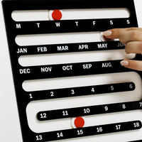 Ornement de table créatif pour la maison, calendrier perpétuel réglable et réutilisable en acrylique, décoration de salon, cadeau pour la maison